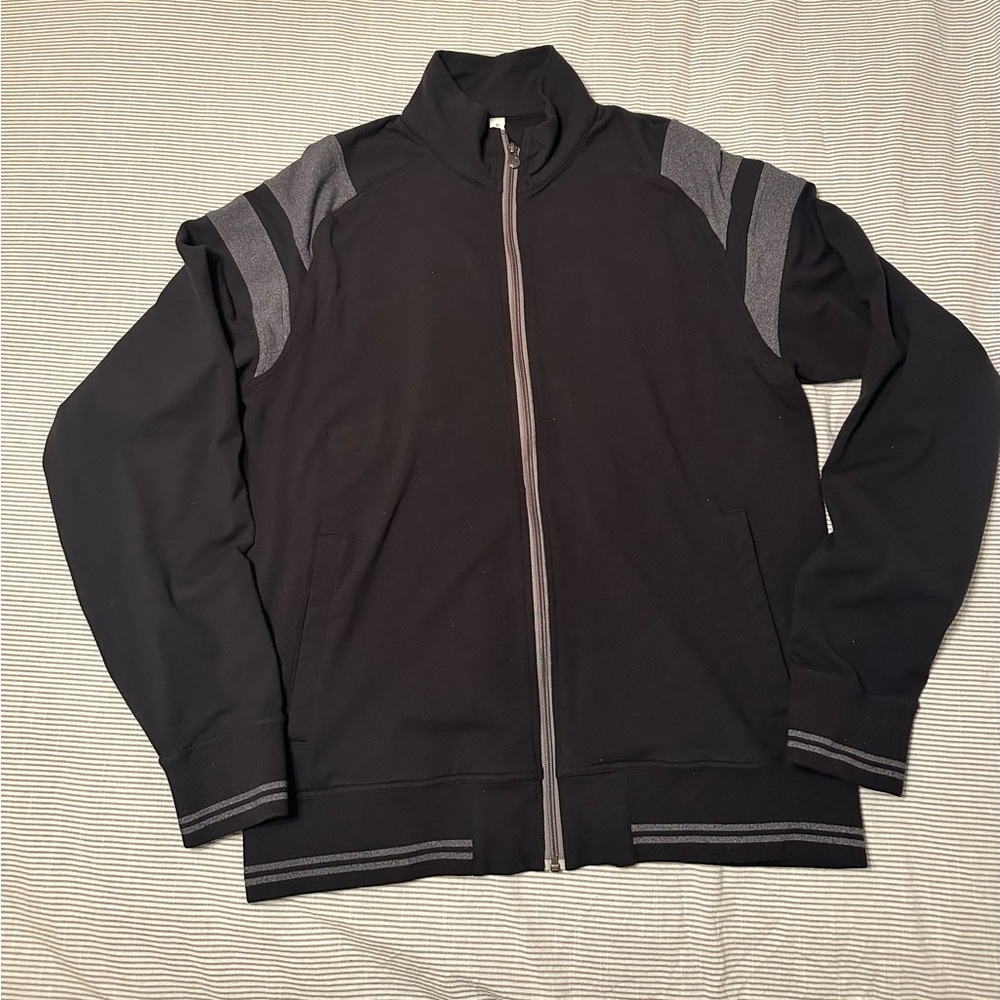 Lululemon Mens XL zip jacket black and gray